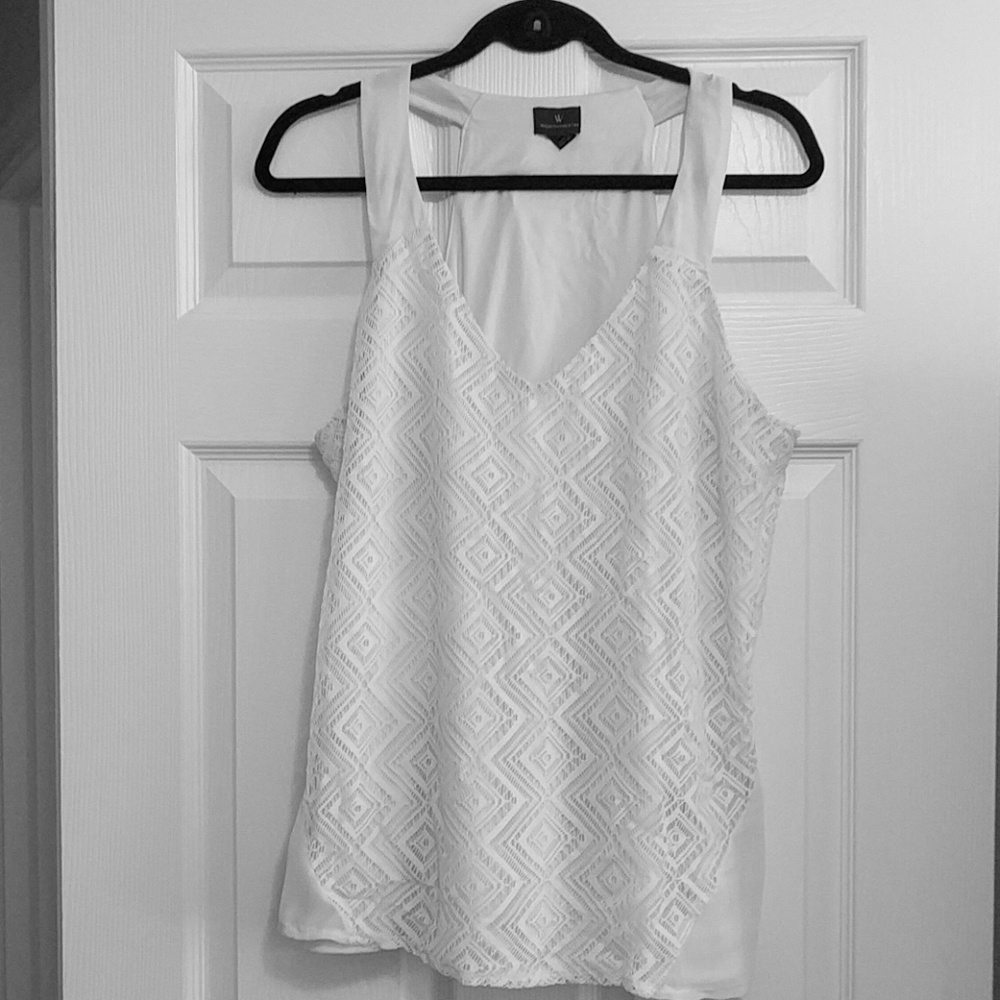 White Flowy Tank